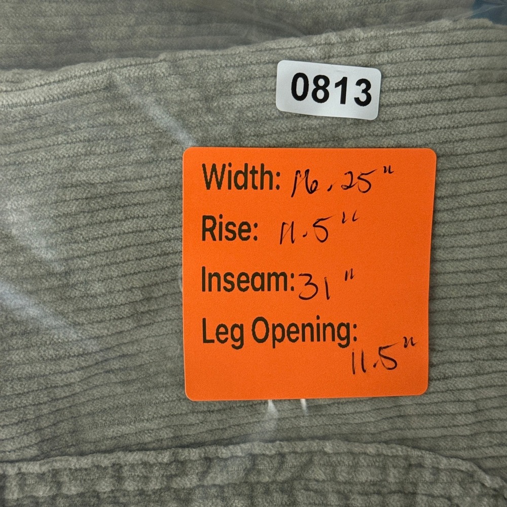 American Eagle Cargo Pants Womens 10 Green Tan Corduroy Wide Leg Skater Baggy - Picture 16 of 16